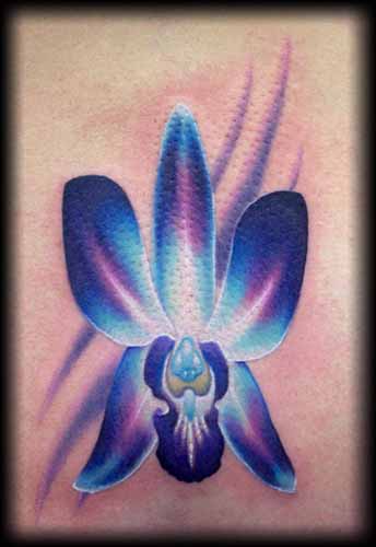 Looking for unique Tattoos? blue orchid